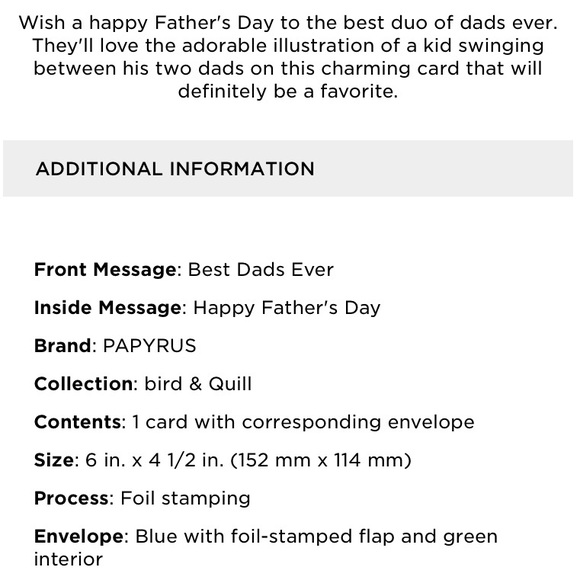 ⚡️5/$30⚡️Papyrus best dads ever, Father’s Day card - Picture 6 of 6